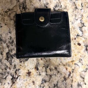 Hobo Black Leather Card Wallet